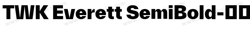 TWK Everett SemiBold字体转换